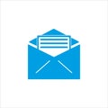 open mail icon, vector, illustration Royalty Free Stock Photo